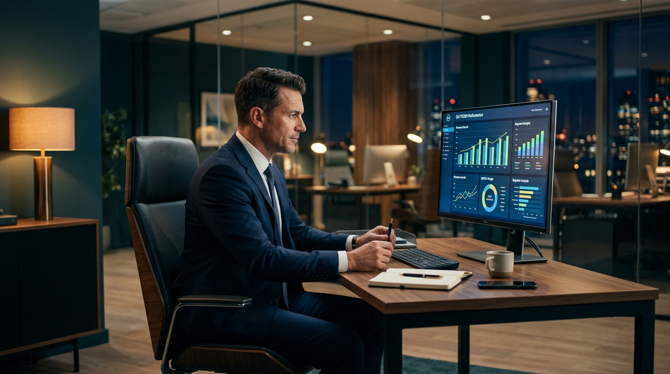 Dirigeant consultant une analyse REVISIO